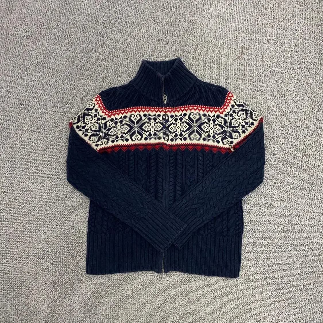 폴로 랄프로렌 패턴 니트 집업 S-M 상품이미지1