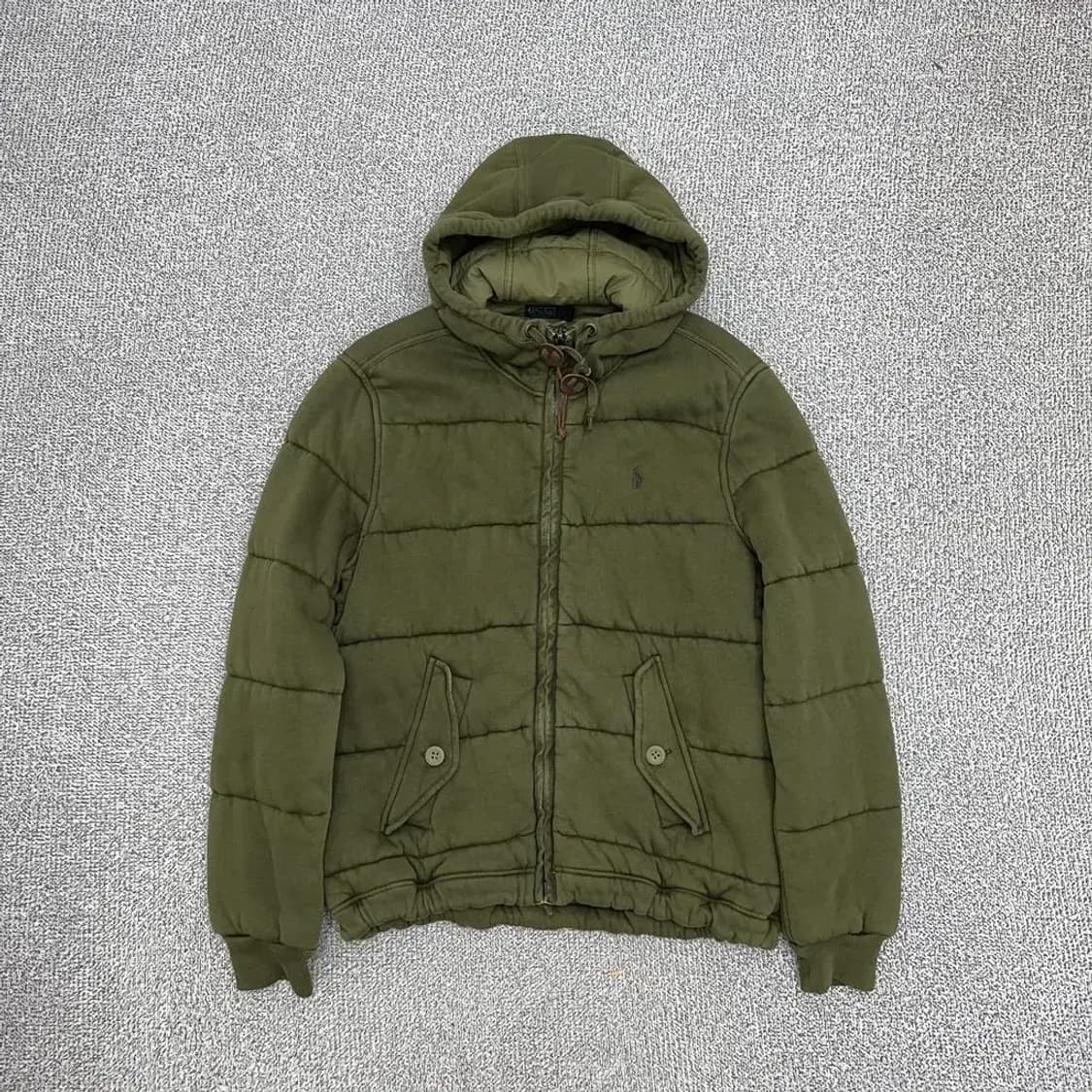 폴로 빈티지 워싱 카키 푸퍼 패딩 L 상품이미지1