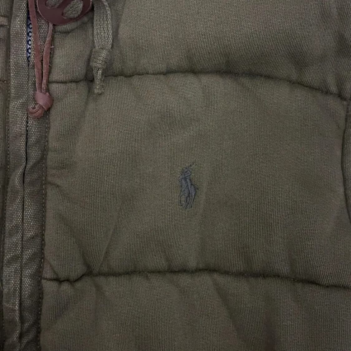 폴로 빈티지 워싱 카키 푸퍼 패딩 L 상품이미지3