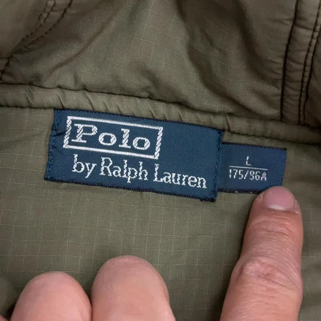 폴로 빈티지 워싱 카키 푸퍼 패딩 L 상품이미지5