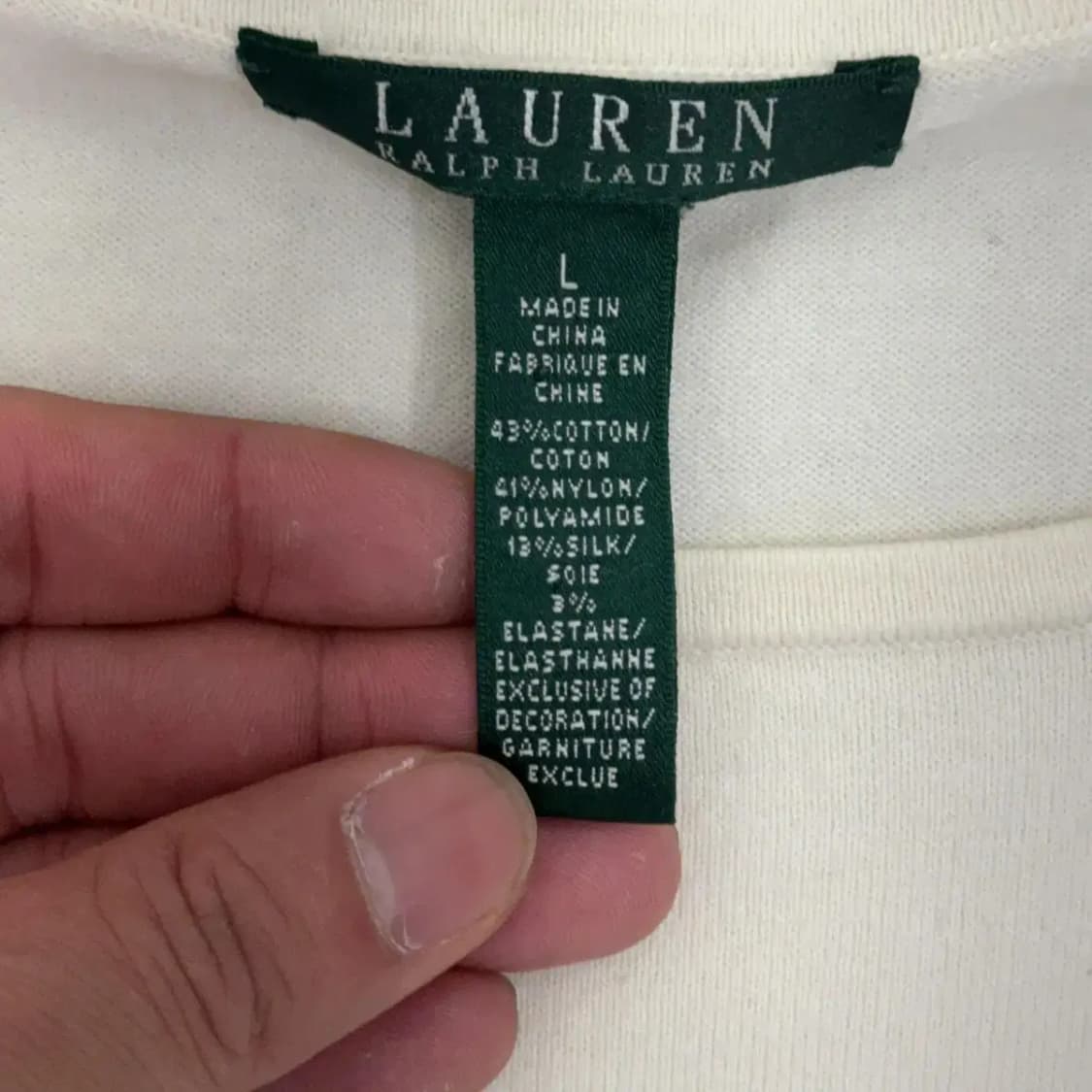 로렌 랄프로렌 실크 U넥 니트 L 상품이미지3