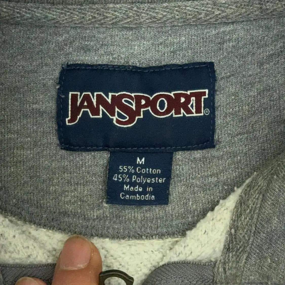 잔스포츠 빈티지 반집업 맨투맨 M 상품이미지5