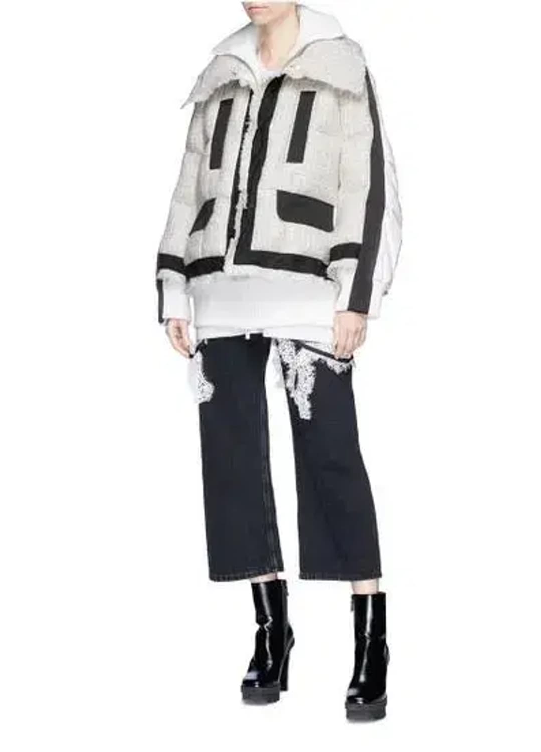 사카이 버클 레이어드 트위드 자켓 M 상품이미지1