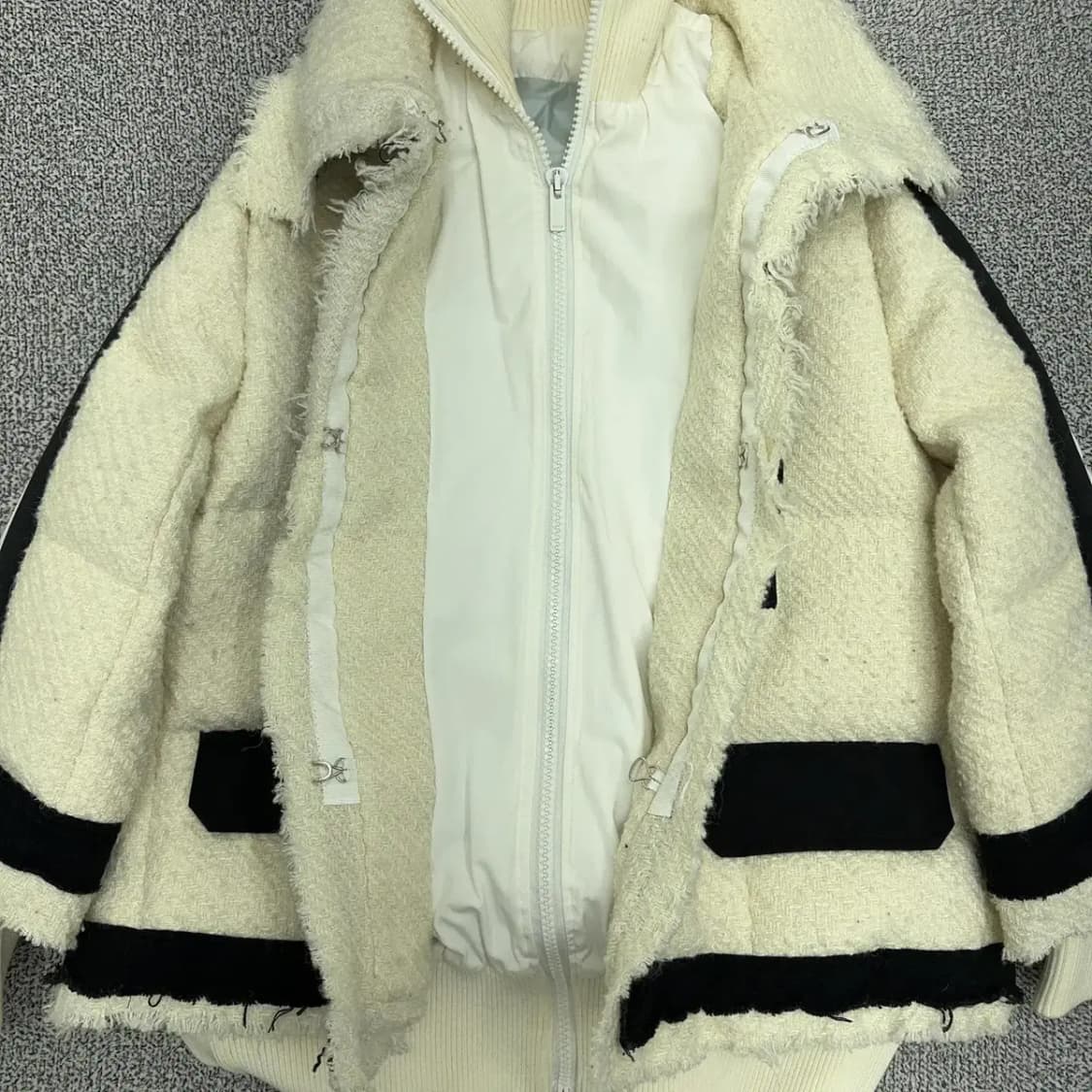 사카이 버클 레이어드 트위드 자켓 M 상품이미지4