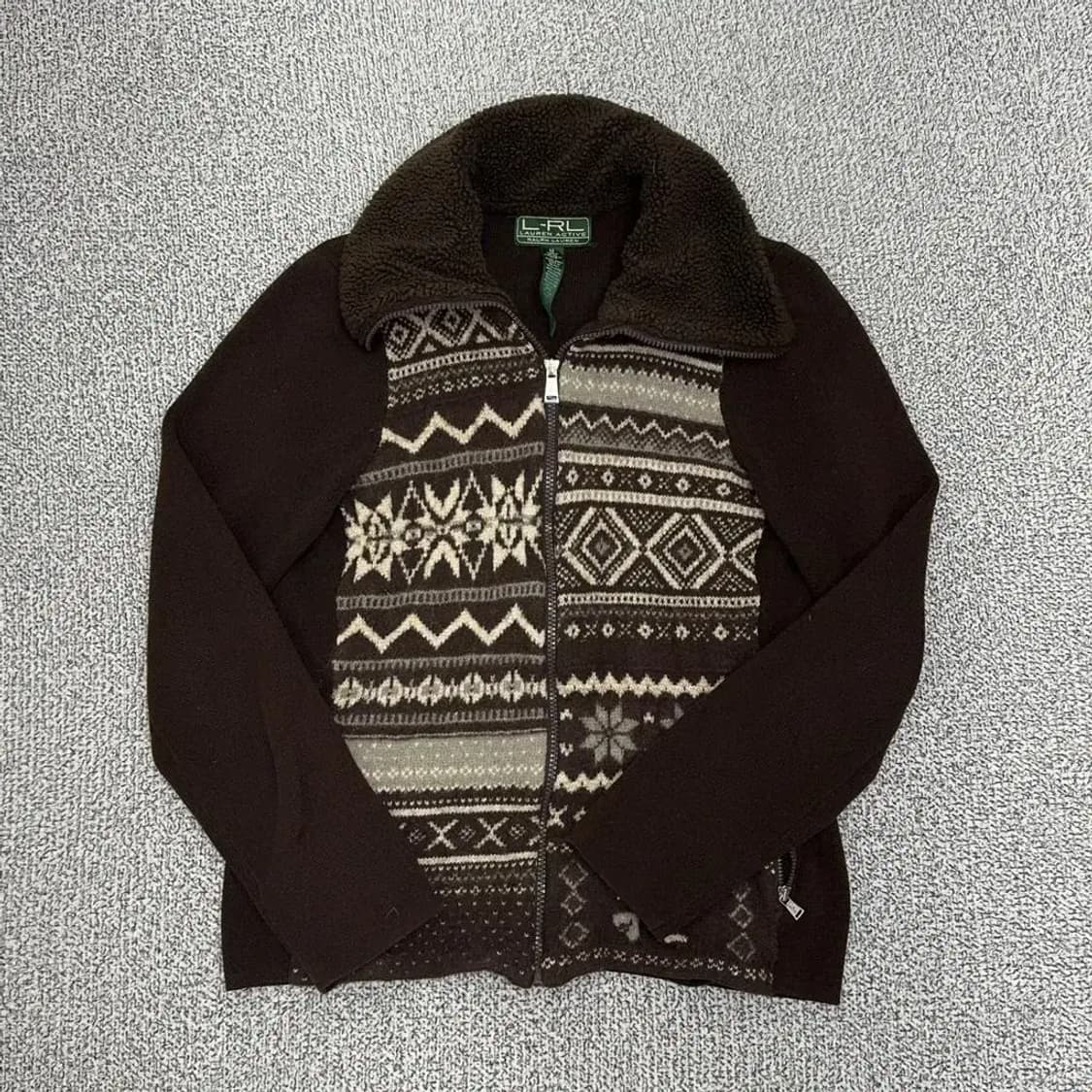 로렌 랄프로렌 코위찬 플리스 니트 집업 M 상품이미지1