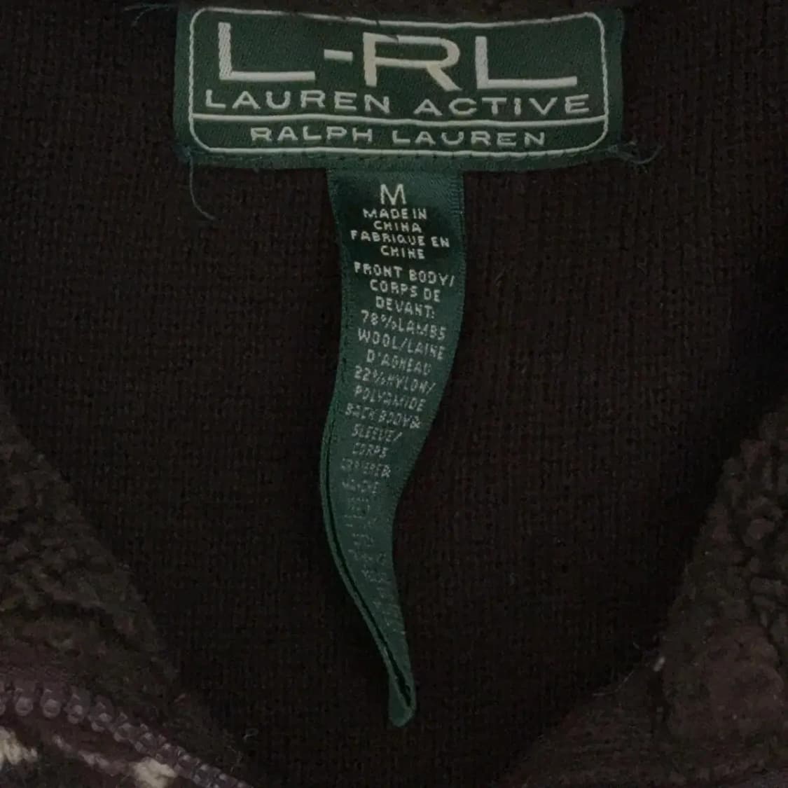 로렌 랄프로렌 코위찬 플리스 니트 집업 M 상품이미지3