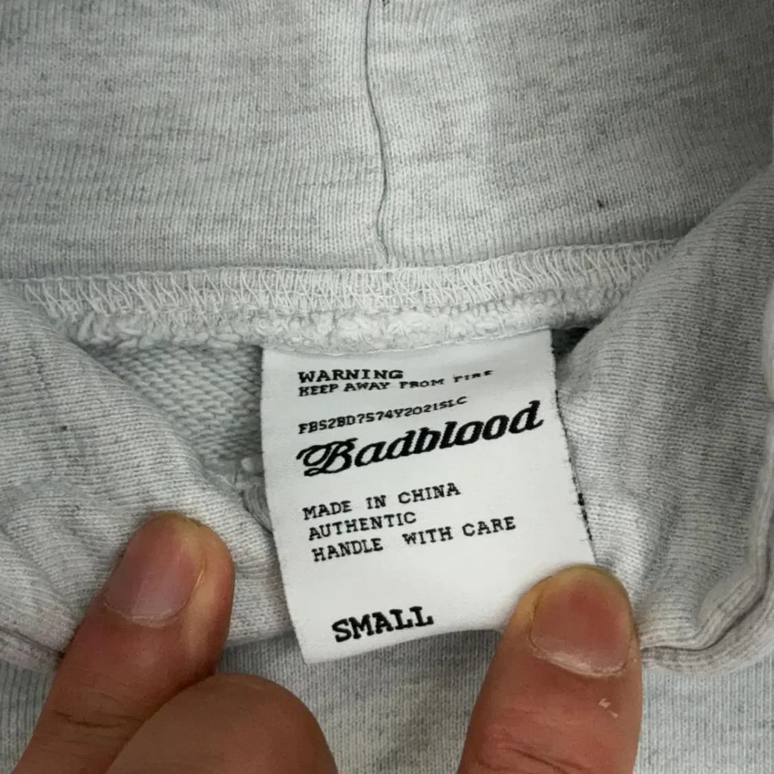 배드블러드 크롭 후드티 S 상품이미지5