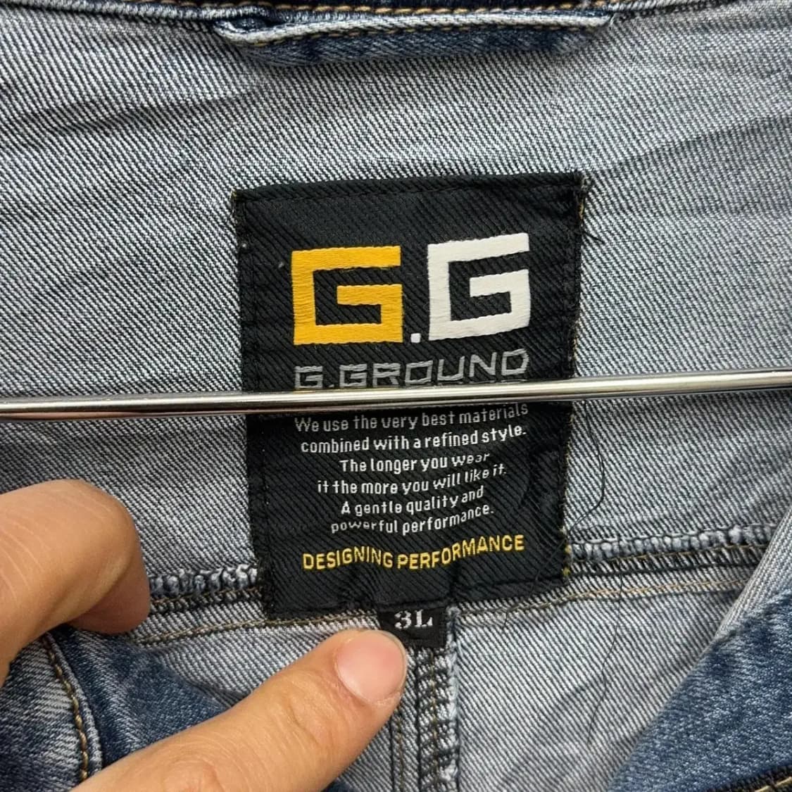 GGROUND 재팬 빈티지 워싱 데님자켓 3L 상품이미지3
