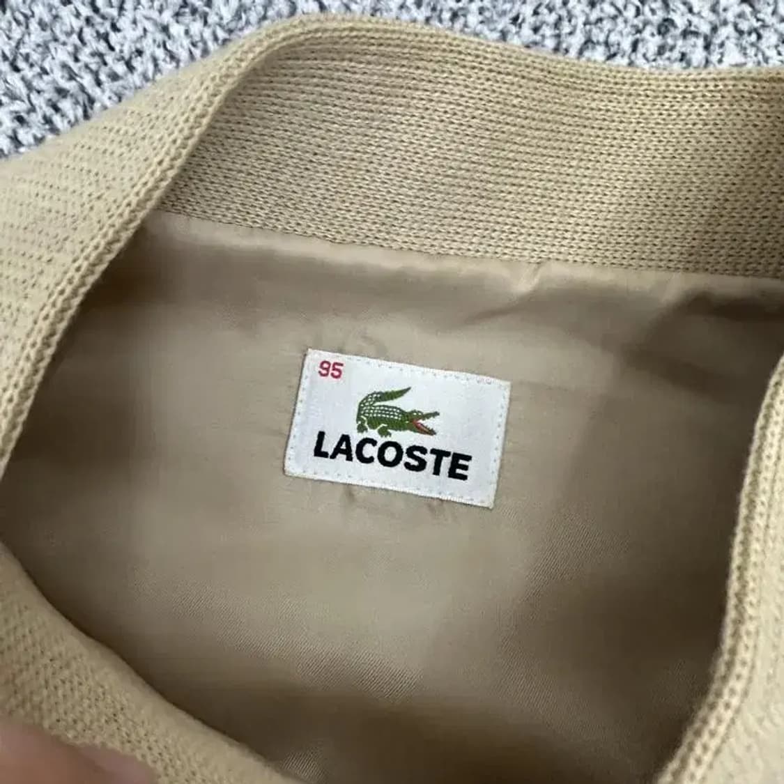 라코스테 폴리에스터 베이지 니트자켓 95 상품이미지4