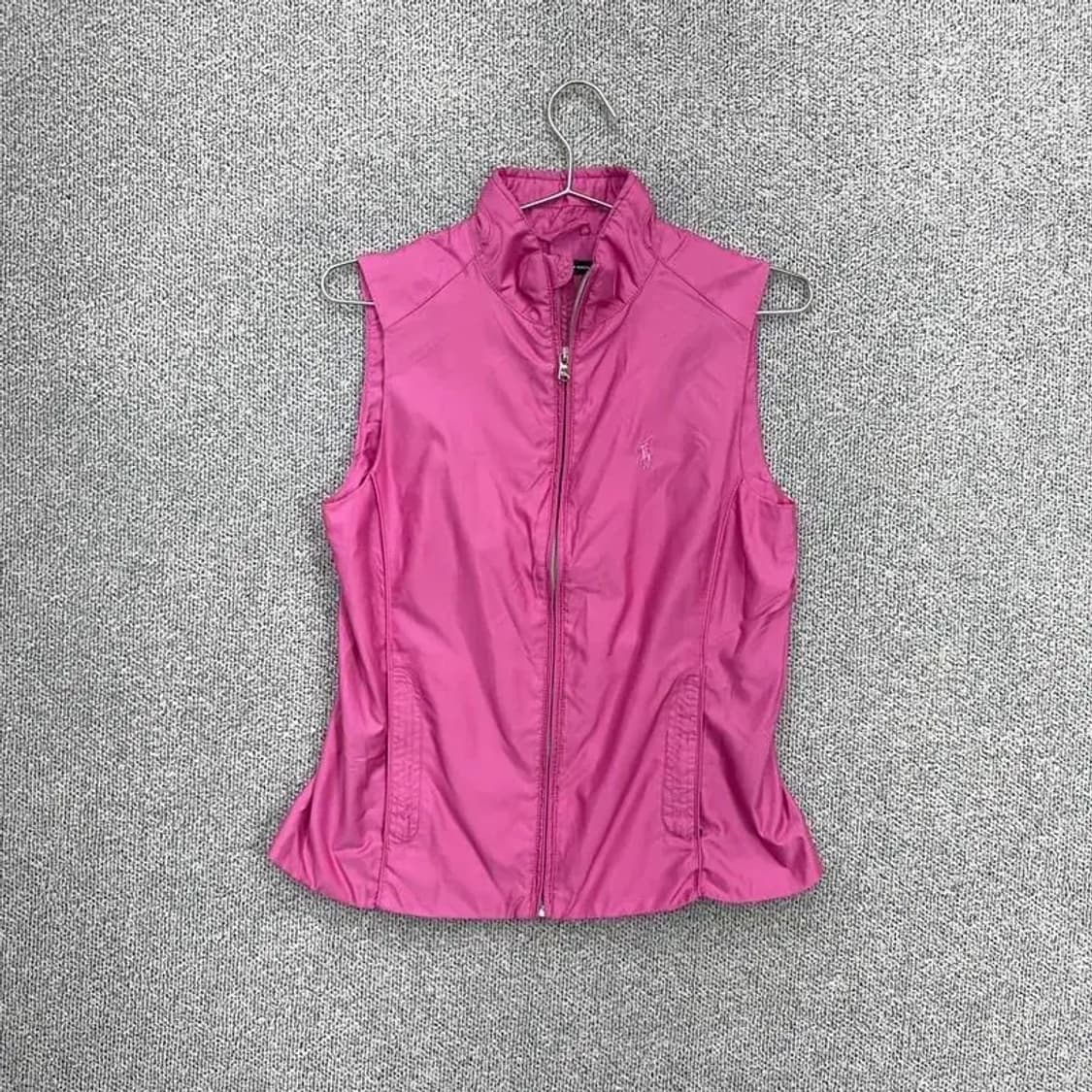 랄프로렌 골프 핑크 나일론 조끼 S 상품이미지1