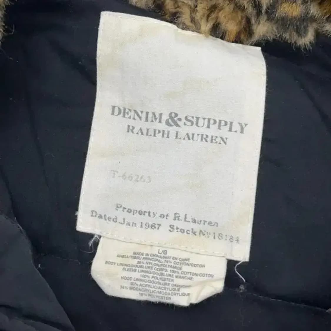 데님앤서플라이 호피후드 코트 점퍼 L 상품이미지4