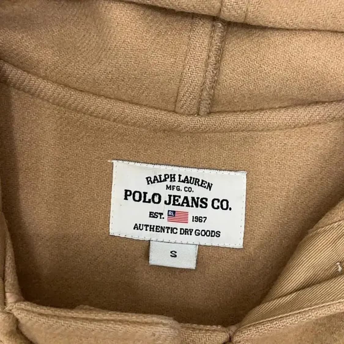 폴로 진스 컴퍼니 더플 베이지 코트 S 상품이미지5