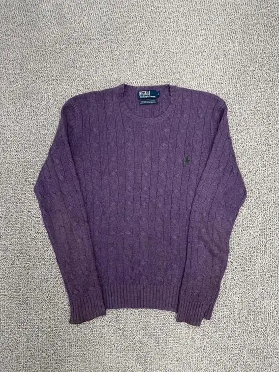 폴로 캐시미어 실크 퍼플 니트 S 상품이미지2