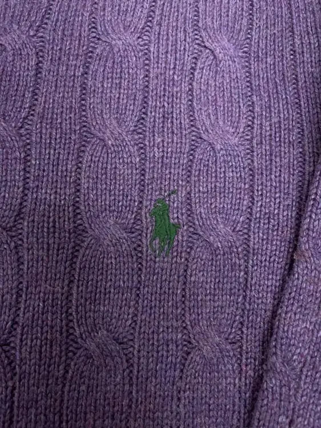 폴로 캐시미어 실크 퍼플 니트 S 상품이미지4