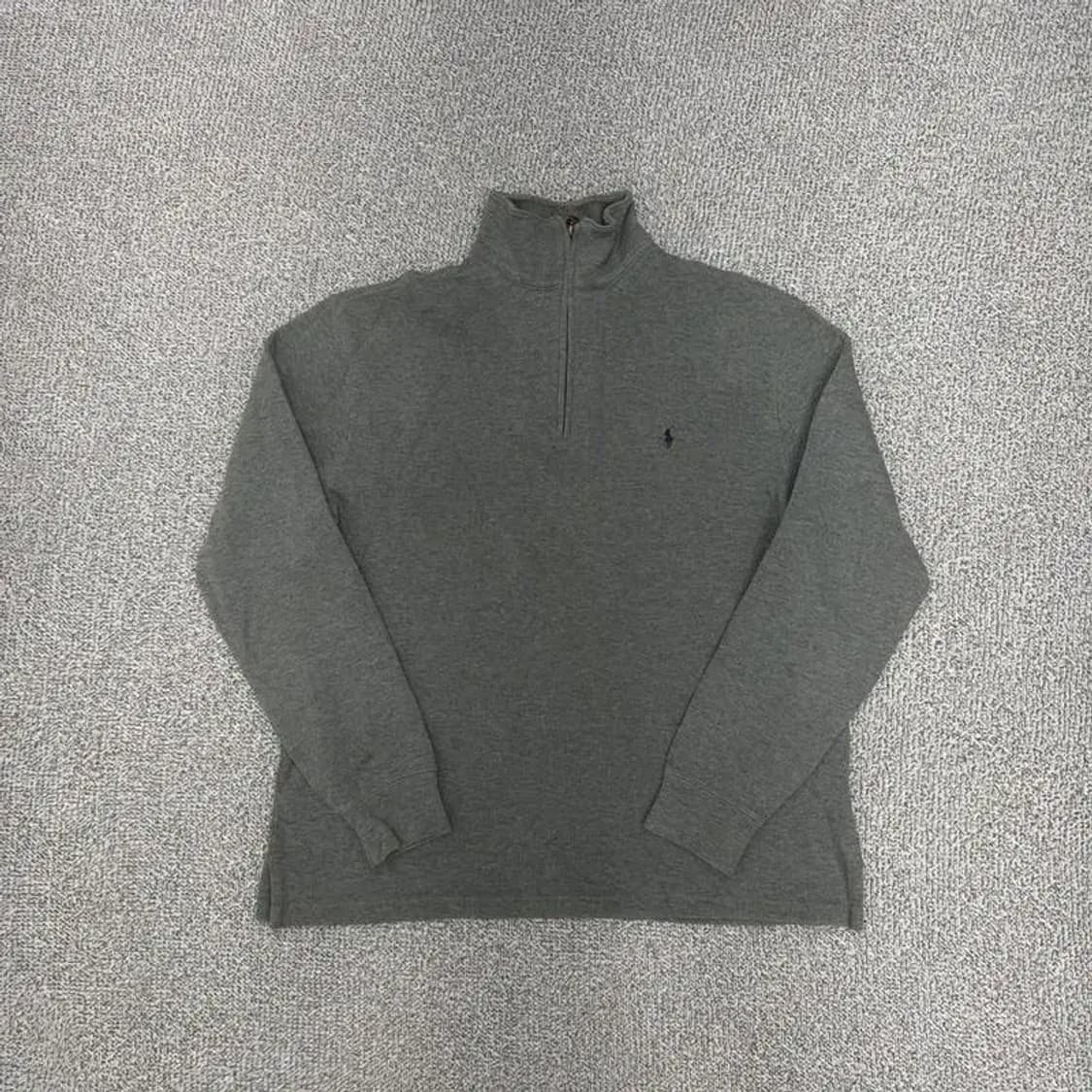 폴로 코튼 반집업 니트 M 상품이미지1