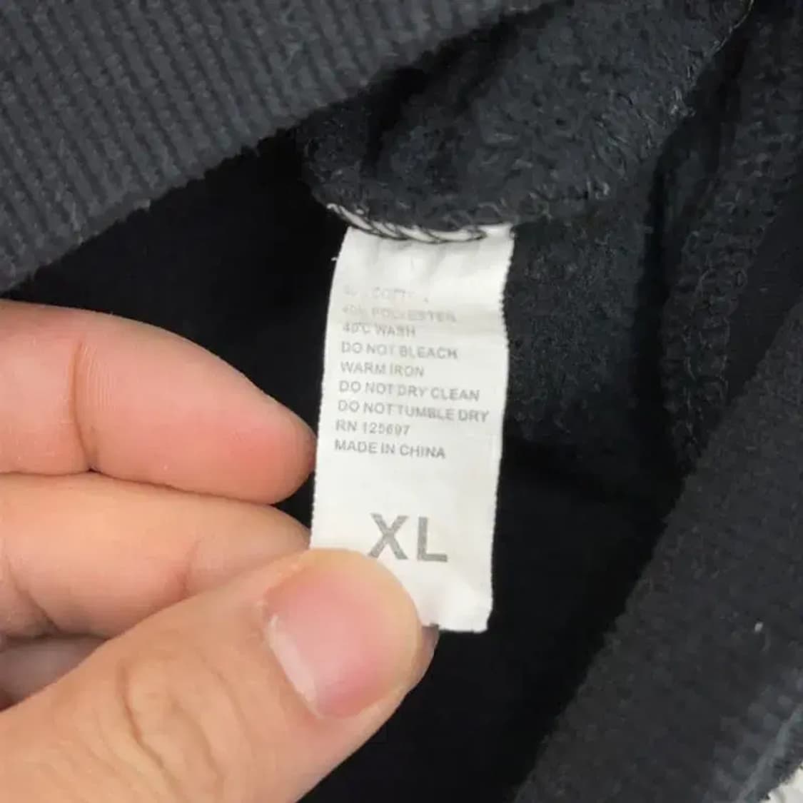 마제스틱 프린팅 블랙 후드티 XL 상품이미지5