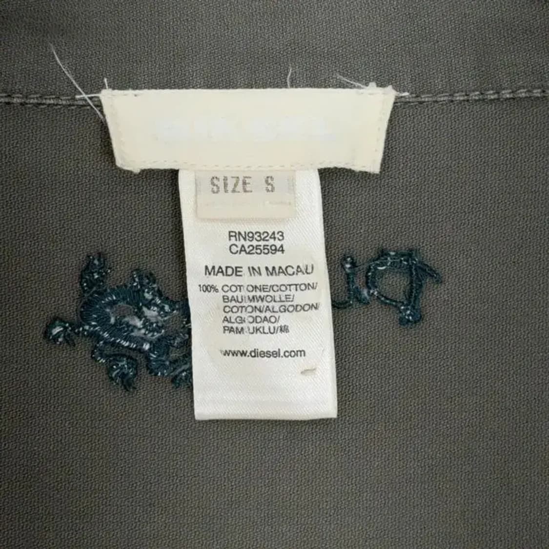 디젤 Y2K 롱 코트 S 상품이미지5