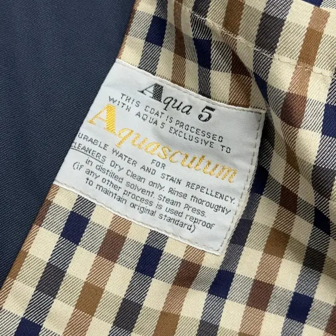 아쿠아스큐텀 네이비 트렌치 코트 L 상품이미지4