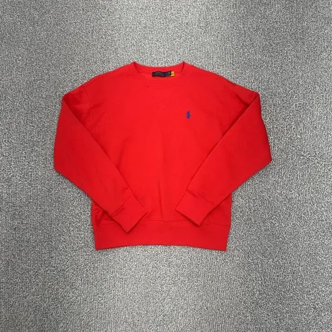 폴로 코튼 레드 맨투맨 S 상품이미지2