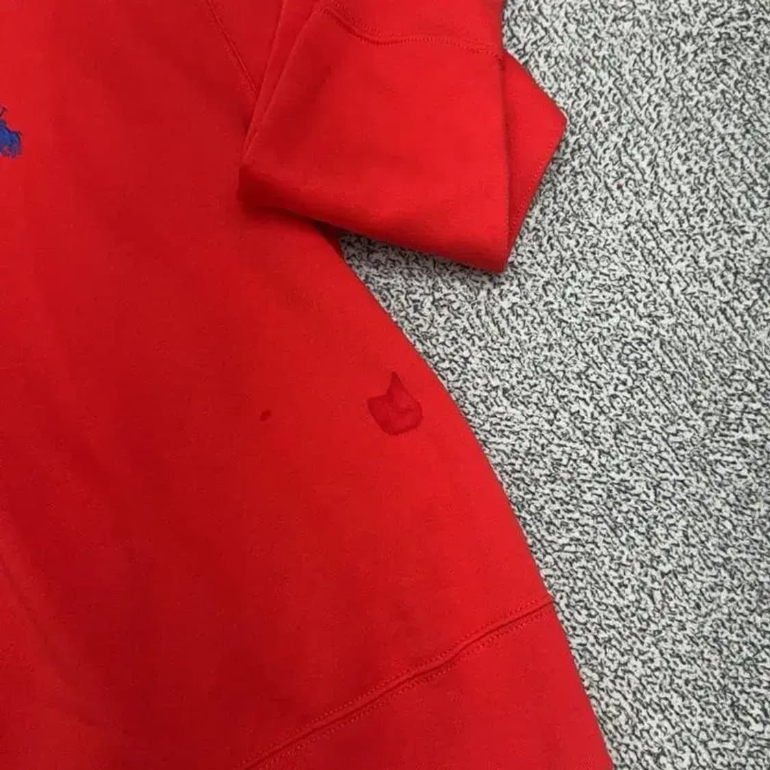 폴로 코튼 레드 맨투맨 S 상품이미지4