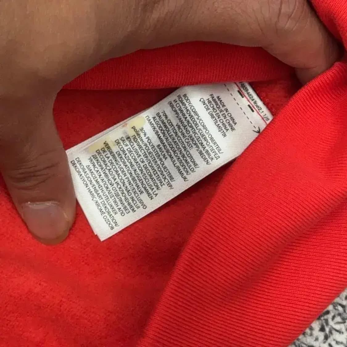 폴로 코튼 레드 맨투맨 S 상품이미지6