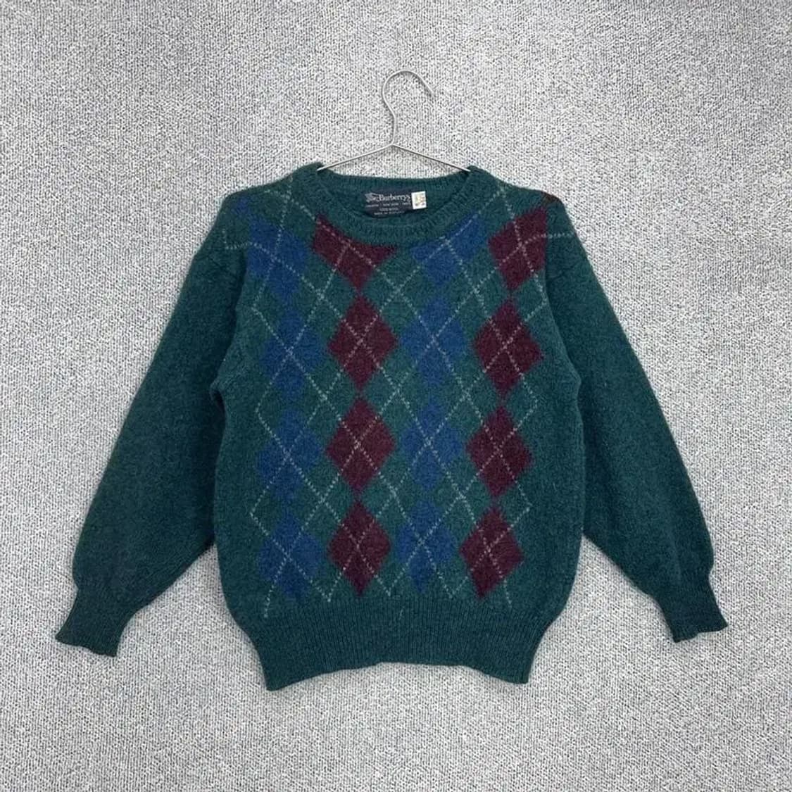 버버리 아가일 울 니트 S 상품이미지1