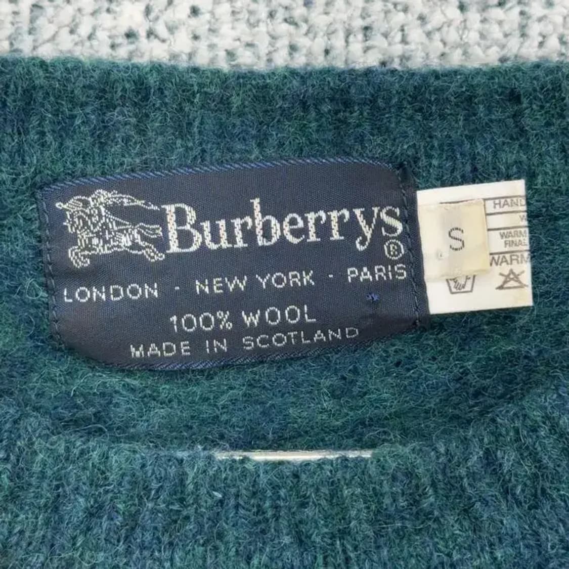 버버리 아가일 울 니트 S 상품이미지3