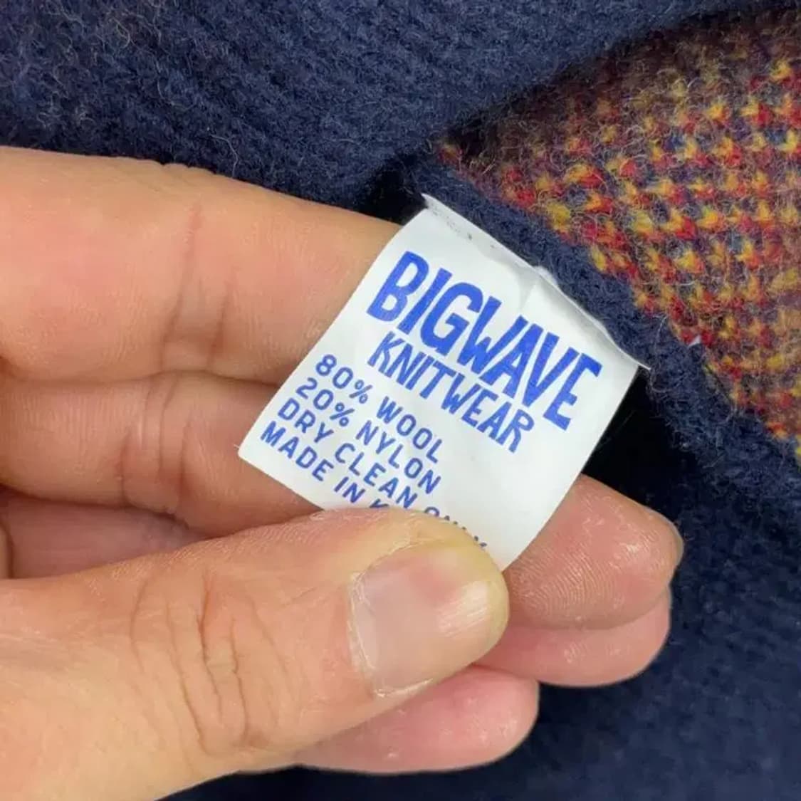 빅웨이브 프린팅 울 니트 상품이미지4