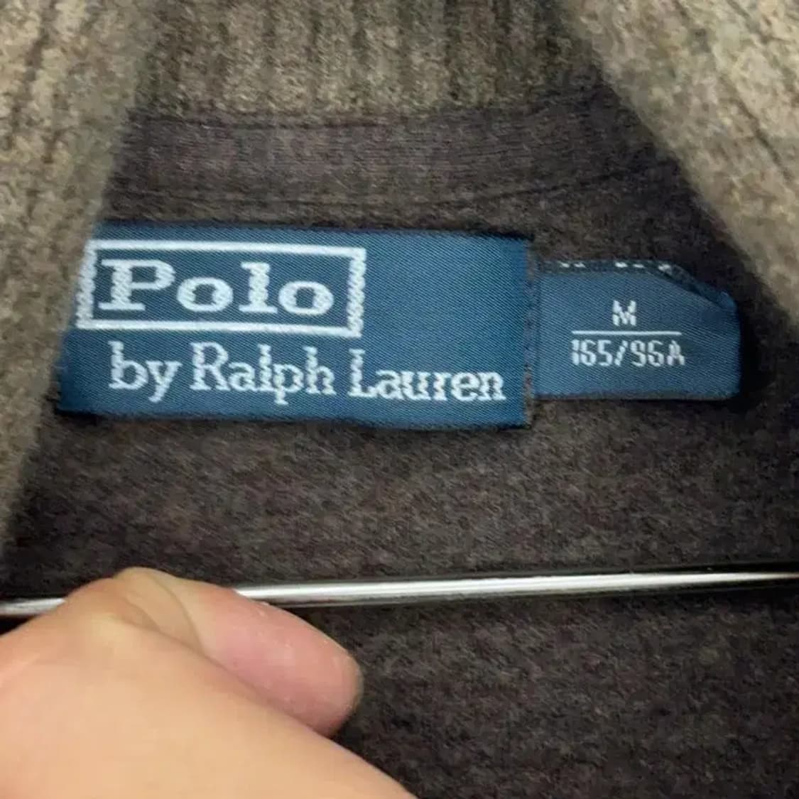 폴로 숄카라 더플 브라운 울 니트 가디건 M 상품이미지3