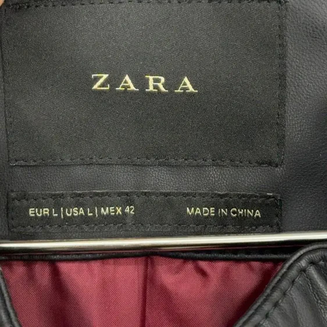 자라 바이커 레더 자켓 42 상품이미지3