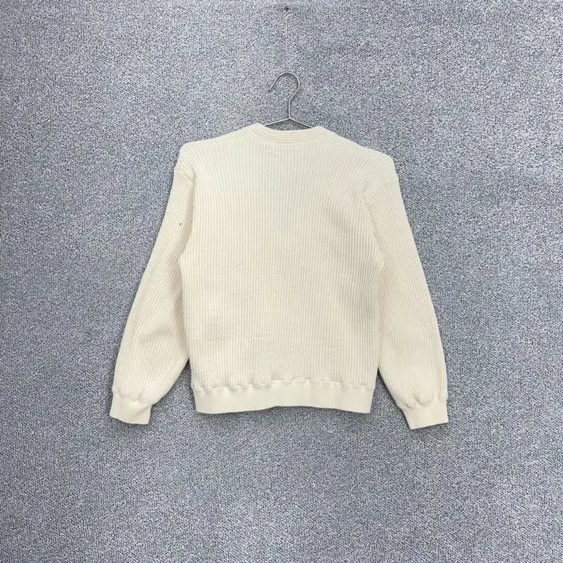 맥그리거 입체로고 화이트 니트 가디건 M 상품이미지2