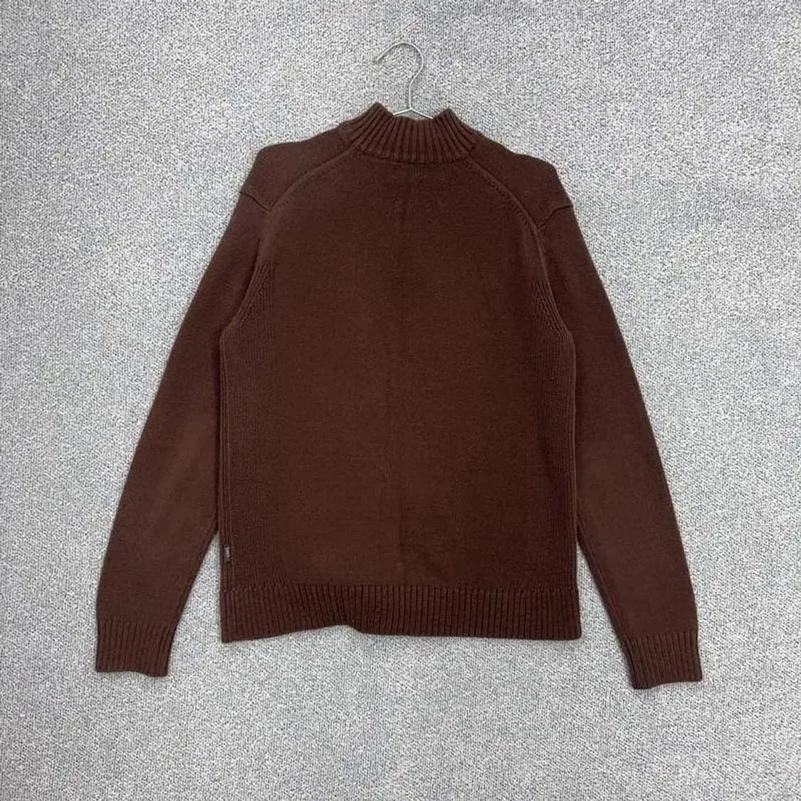 LEE 로고 브라운 빈티지 하프집업 니트 100 상품이미지2
