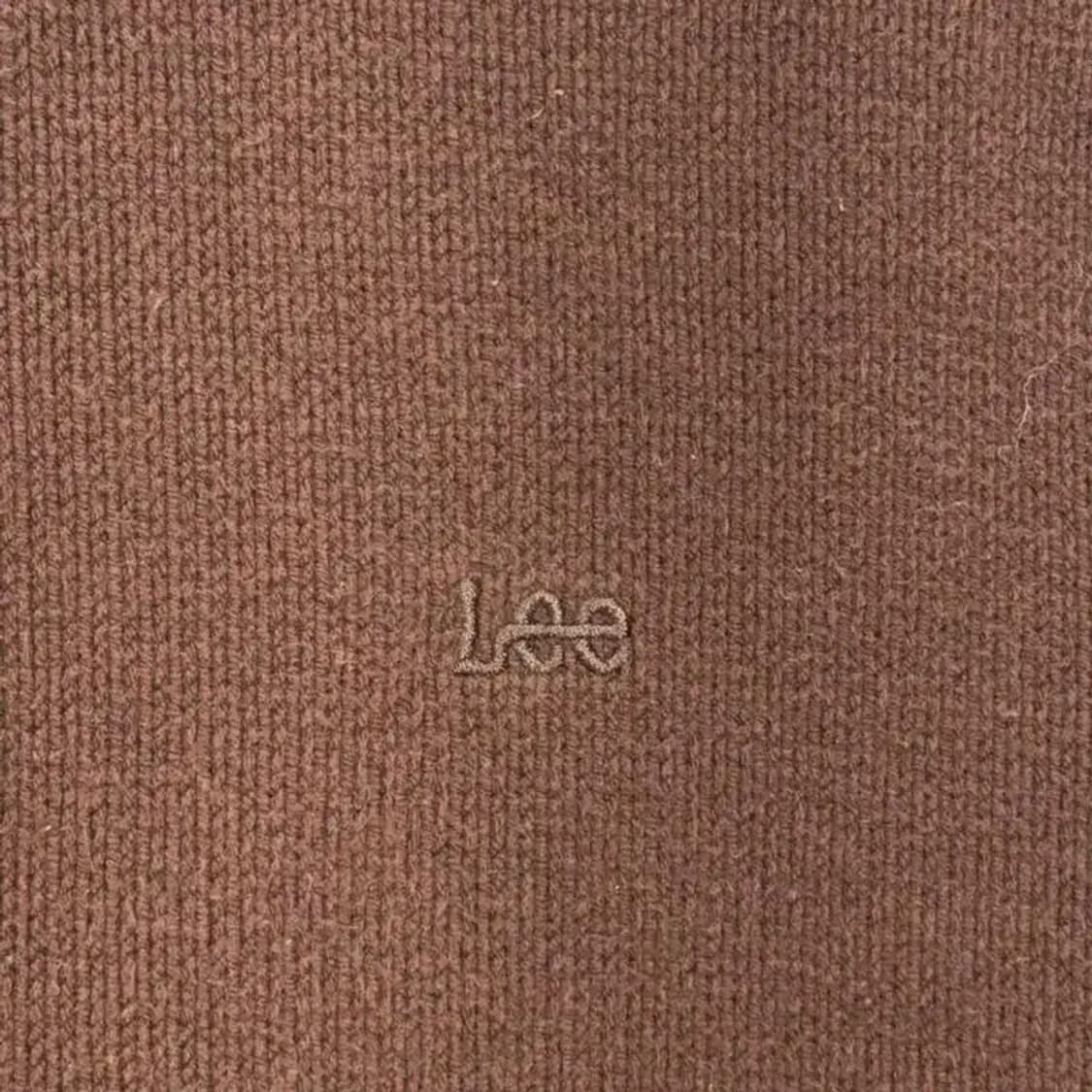 LEE 로고 브라운 빈티지 하프집업 니트 100 상품이미지3
