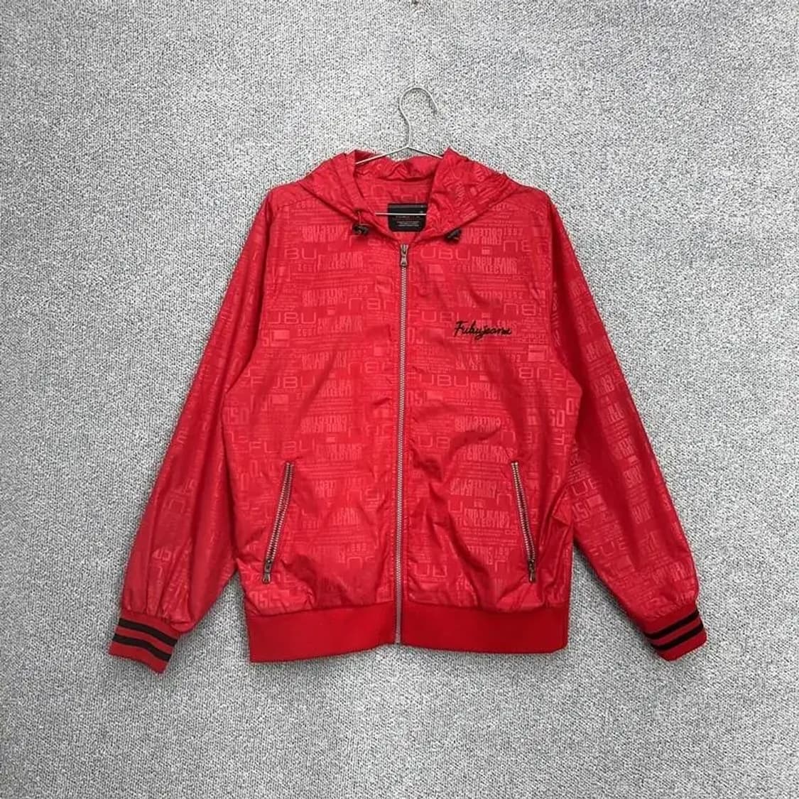 후부 빈티지 레드 후드집업 100 상품이미지1