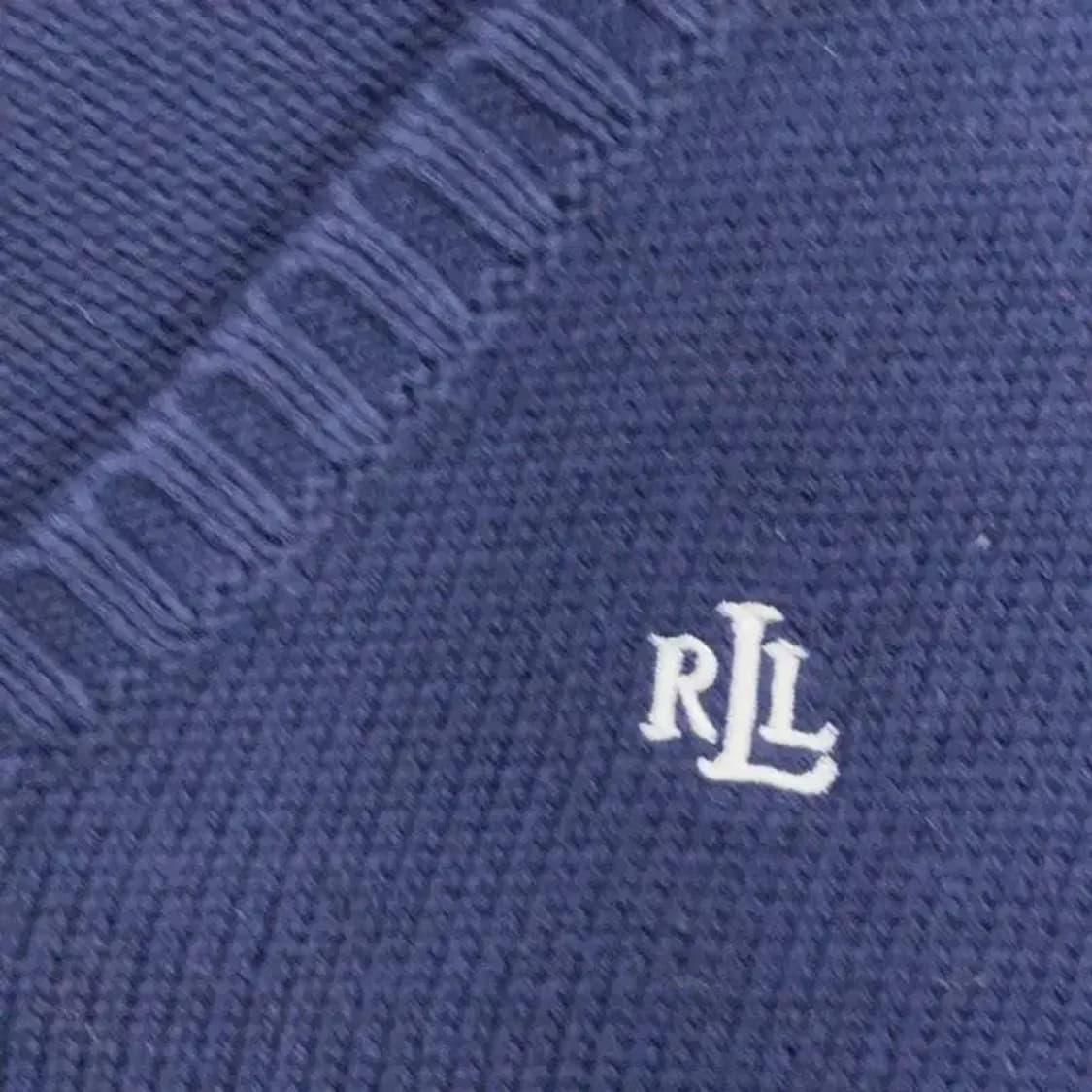 로렌 랄프로렌 여성 브이넥 코튼 니트 XL 상품이미지3