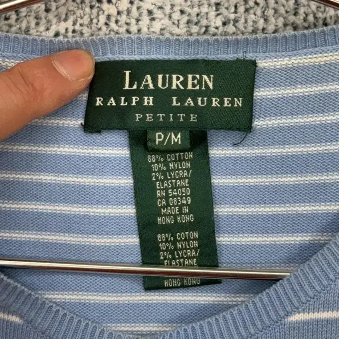 로렌 랄프로렌 스트라이프 니트 가디건 M 상품이미지3