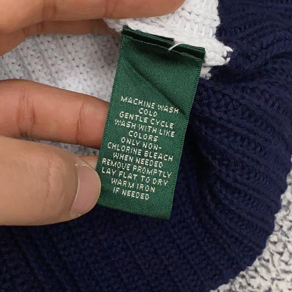 로렌 랄프로렌 브이넥 코튼 니트 L 상품이미지5