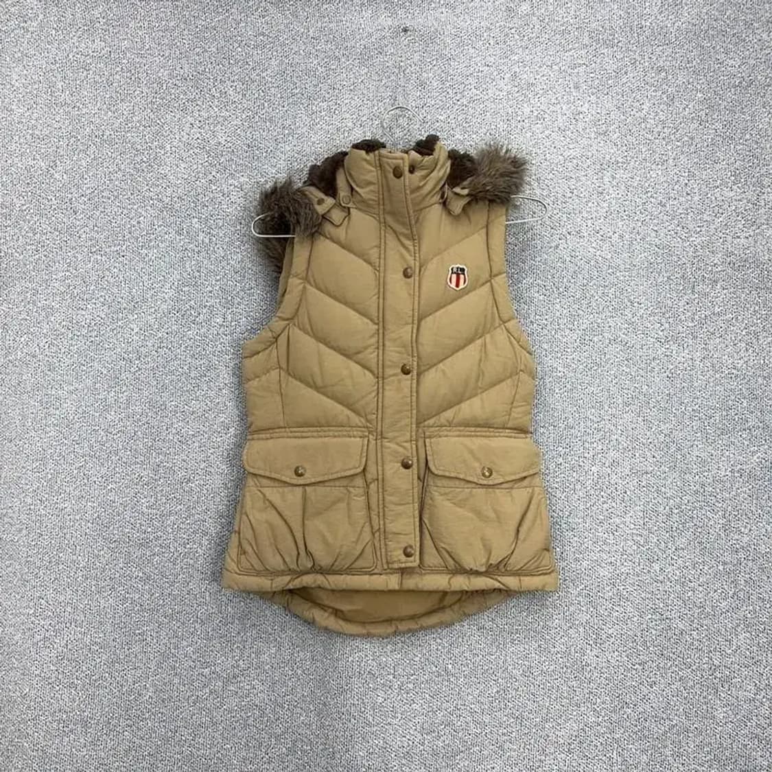 폴로 자수로고 덕다운 패딩 베스트 XS 상품이미지1