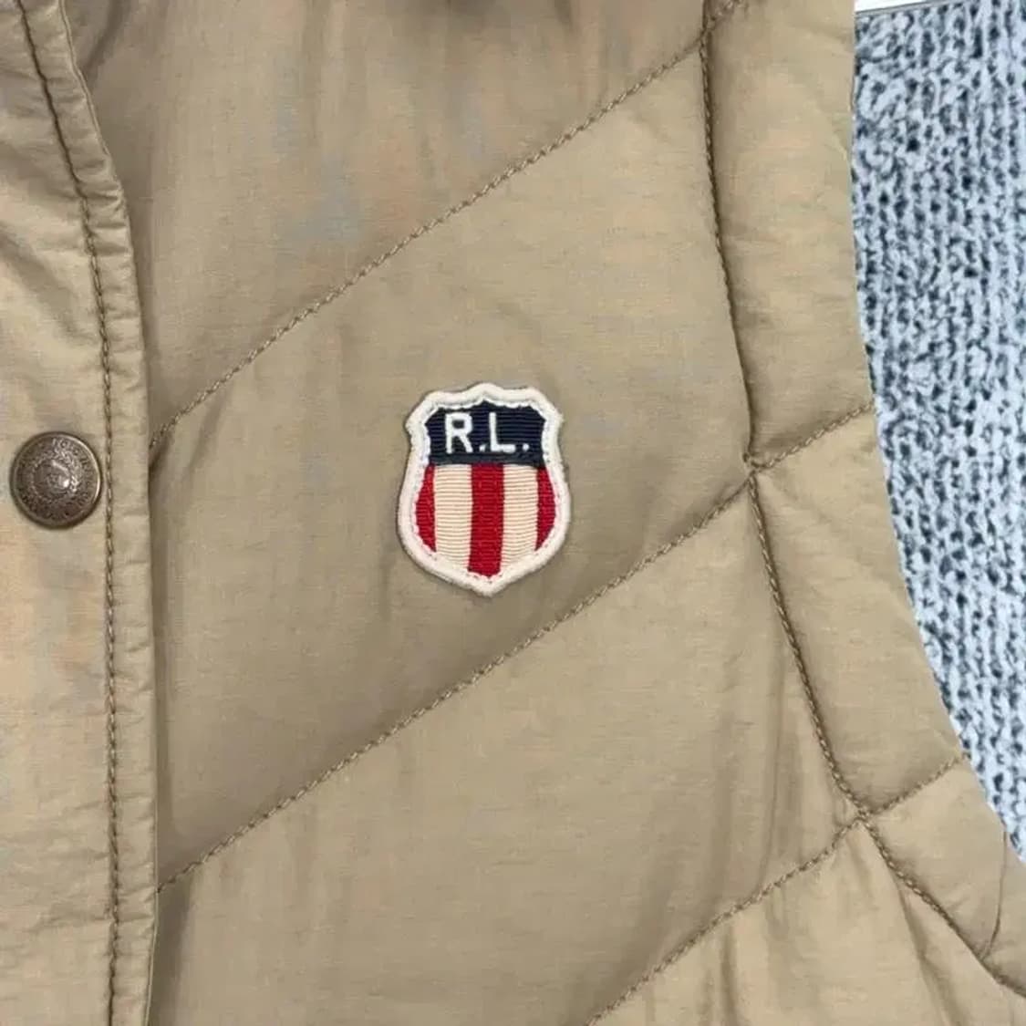 폴로 자수로고 덕다운 패딩 베스트 XS 상품이미지3