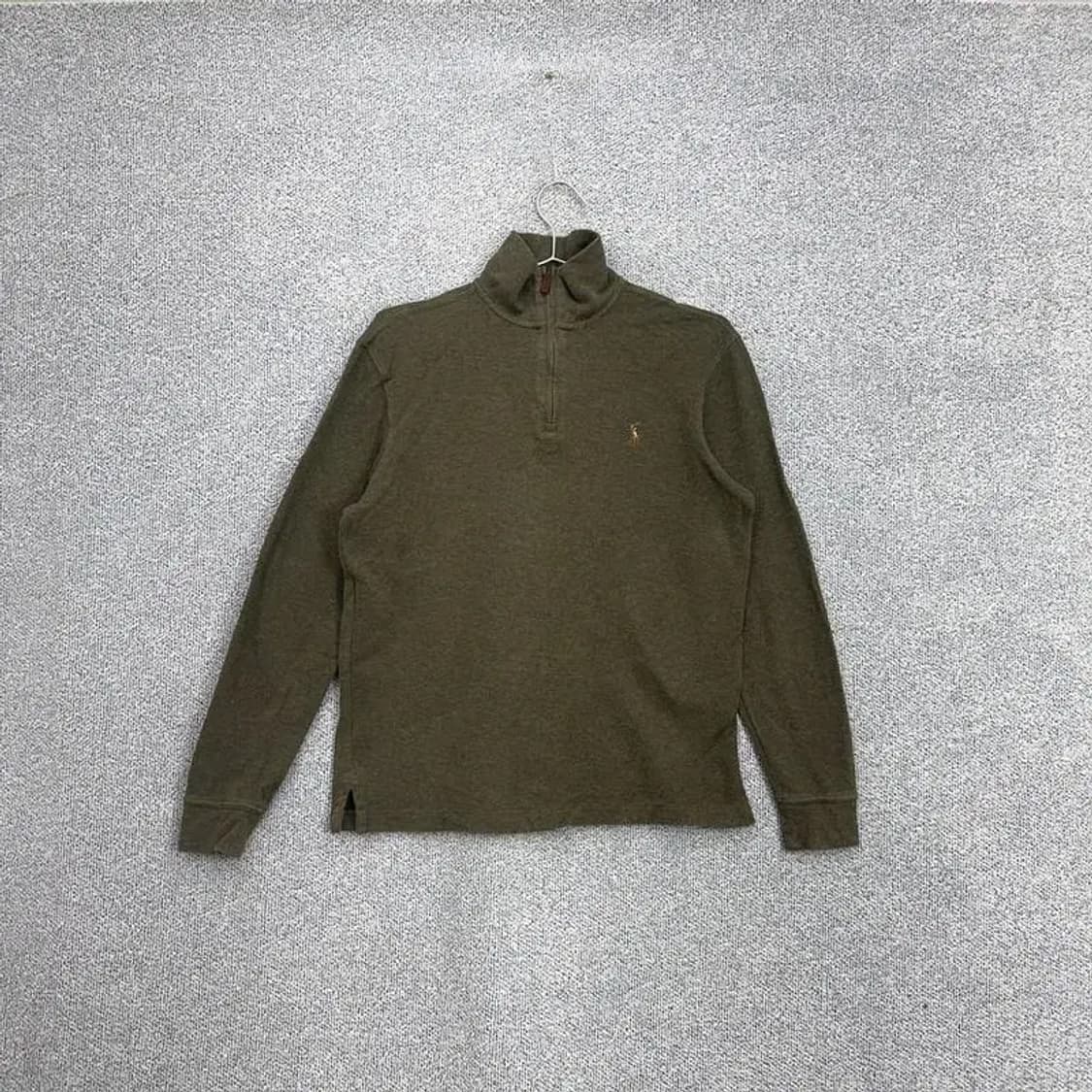 폴로 랄프로렌 신형 카키 반집업 니트 S 상품이미지1
