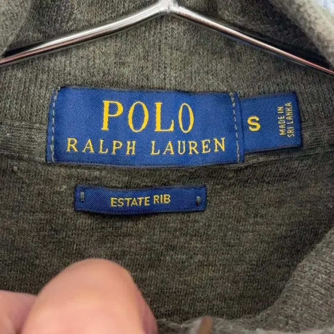 폴로 랄프로렌 신형 카키 반집업 니트 S 상품이미지4