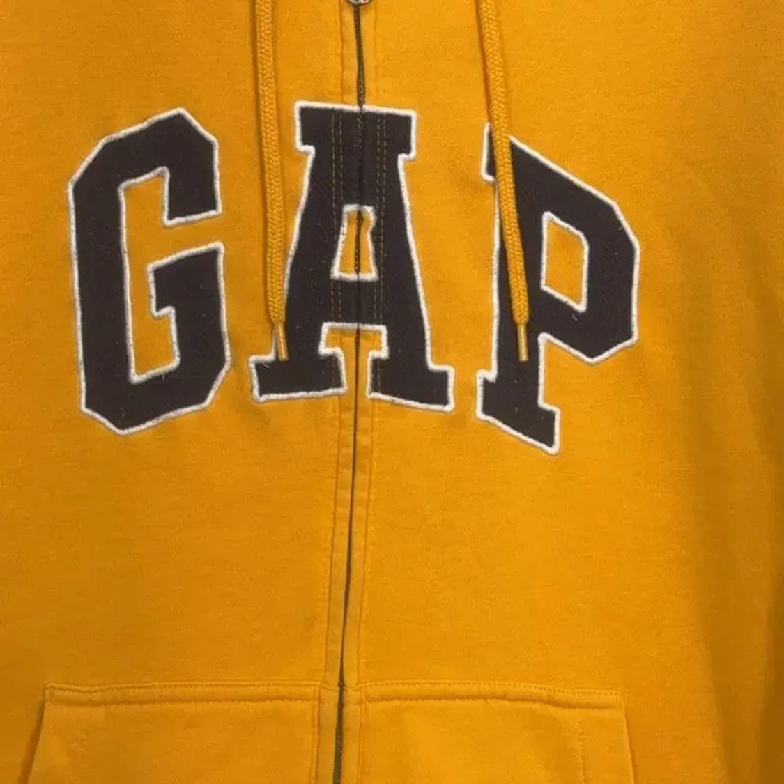갭 옐로우 오버핏 후드집업 S 상품이미지3