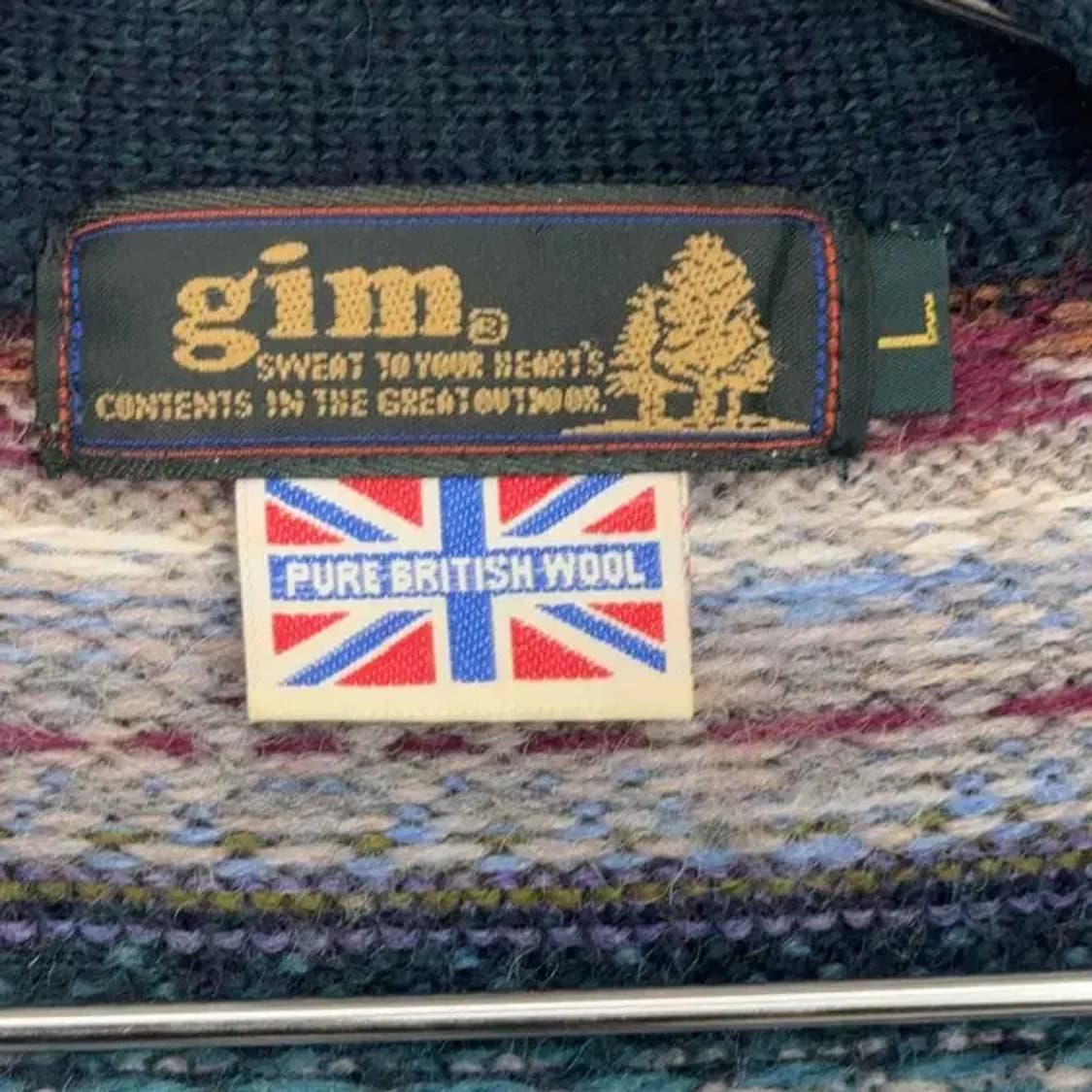 빈티지 패턴 니트 가디건 L 상품이미지3