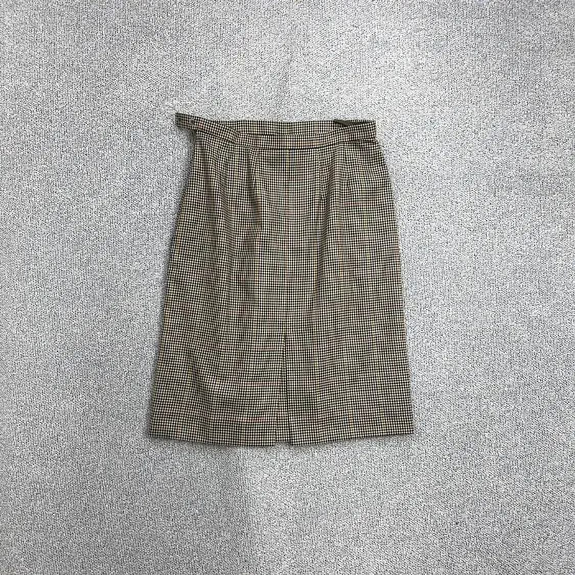 버버리 체크 실크 스커트 74 상품이미지1
