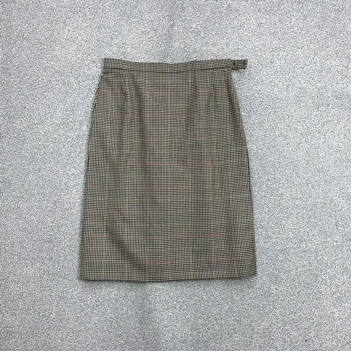 버버리 체크 실크 스커트 74 상품이미지2