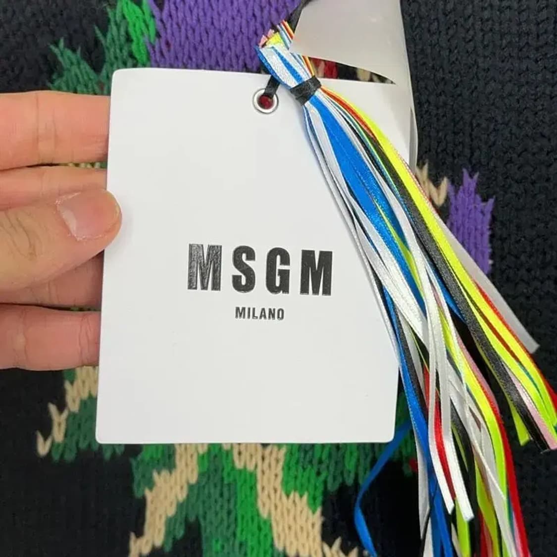 [새상품]MSGM 프린팅 울 니트 L 상품이미지3