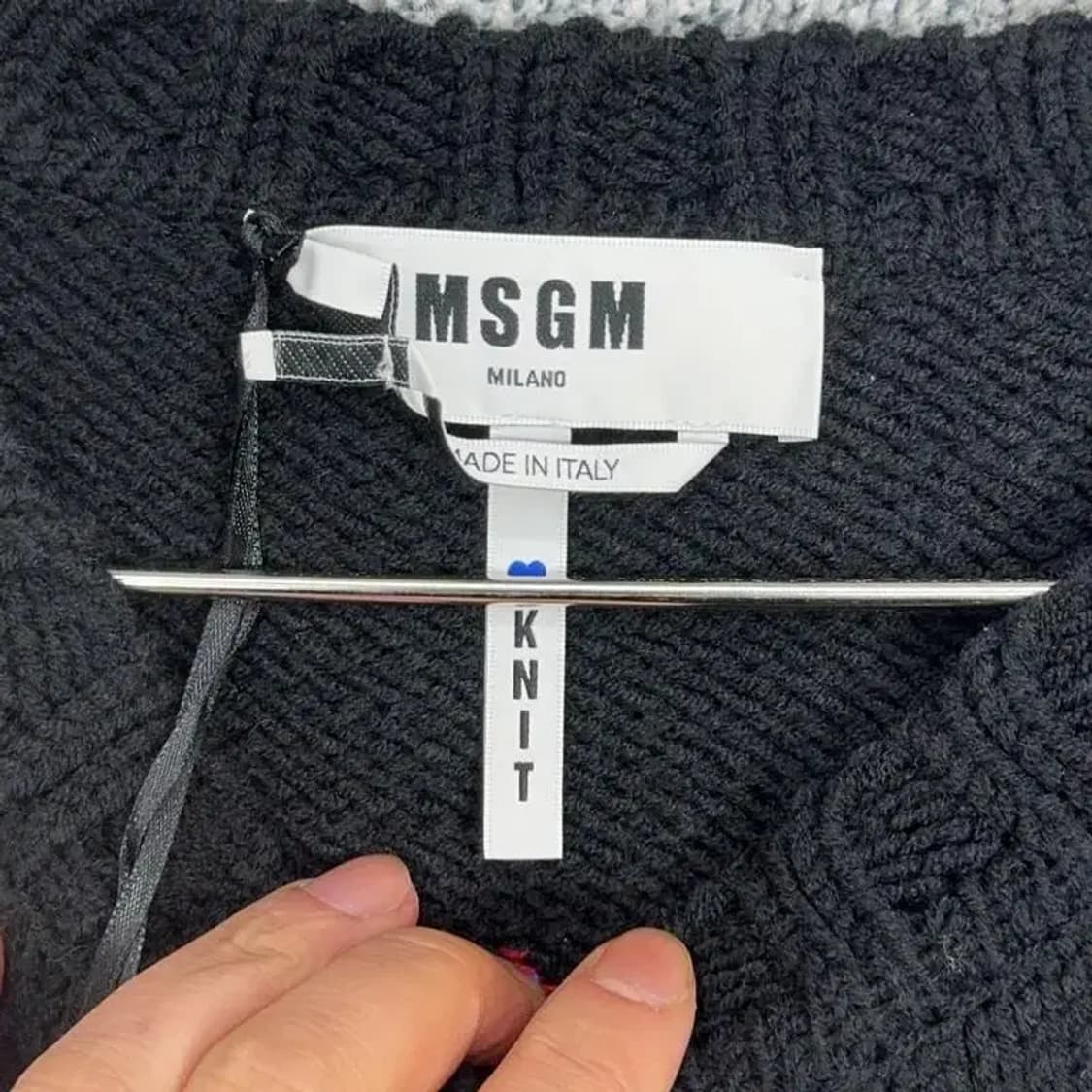 [새상품]MSGM 프린팅 울 니트 L 상품이미지4