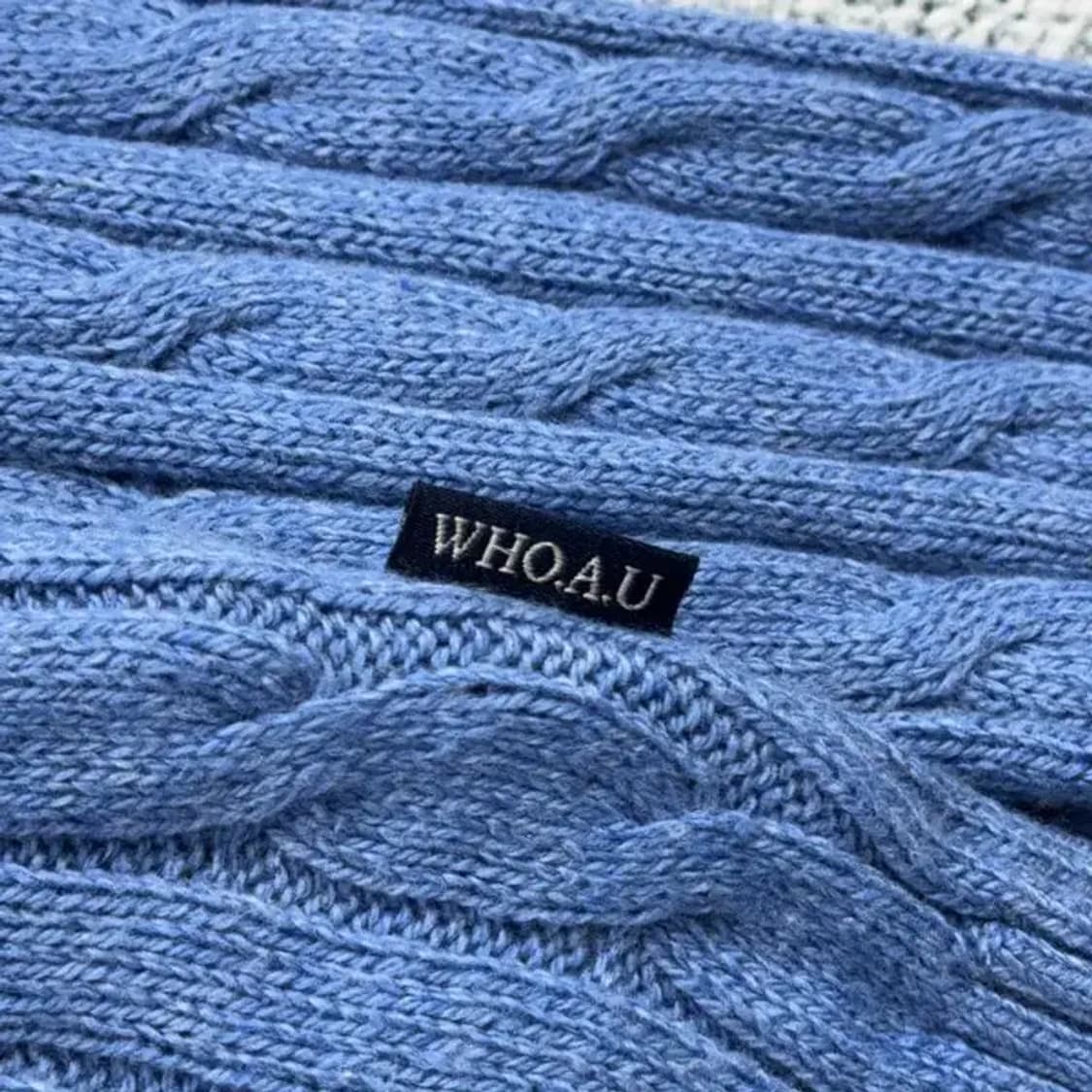 후아유 베어 케이블 니트 M 상품이미지3