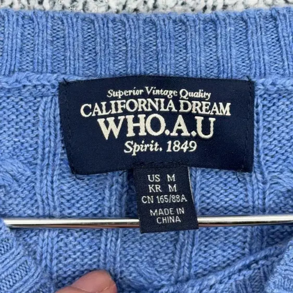 후아유 베어 케이블 니트 M 상품이미지5