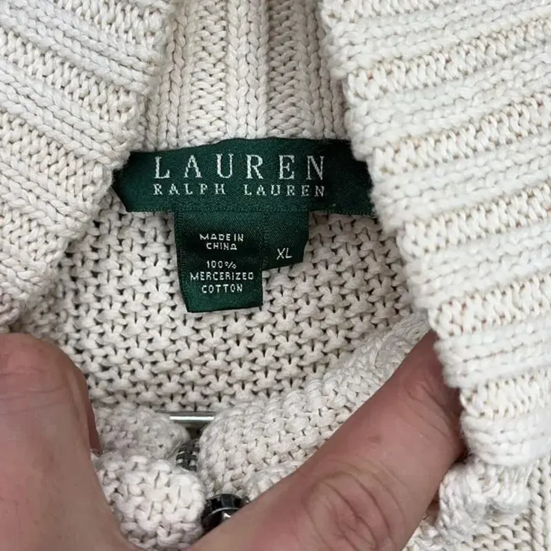 로렌 랄프로렌 케이블 니트 집업 XL 상품이미지3